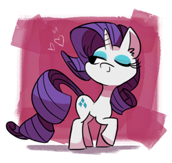 Size: 1000x948 | Tagged: safe, artist:herny, rarity, pony, unicorn, female, horn, mare, solo, white coat