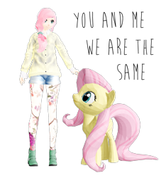 Size: 1350x1440 | Tagged: safe, artist:stylinsorrowmmd, fluttershy, human, 3d, human ponidox, humanized, light skin