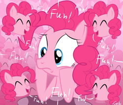 Size: 817x700 | Tagged: safe, artist:leibi97, pinkie pie, earth pony, pony, too many pinkie pies, clone, fun fun fun, pinkie clone