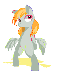 Size: 740x932 | Tagged: safe, artist:ochimoto, derpy hooves, pony, bipedal, solo