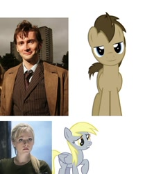 Size: 488x585 | Tagged: safe, derpy hooves, doctor whooves, pegasus, pony, david tennant, doctor who, female, georgia moffett, mare