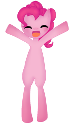 Size: 579x960 | Tagged: safe, artist:adelmlp, pinkie pie, pony, bipedal, happy, smiling, solo