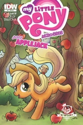 Size: 627x951 | Tagged: safe, idw, applejack, earth pony, pony, applebucking, comic cover, solo