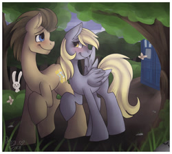 Size: 1024x919 | Tagged: safe, artist:drawing-heart, derpy hooves, doctor whooves, pegasus, pony, female, mare