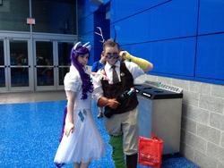 Size: 1024x768 | Tagged: artist needed, safe, artist:gingerbaribuu, rarity, human, 2014, convention, cosplay, fan expo vancouver, fanexpo, irl, irl human, necktie, photo, sunglasses, umbrella