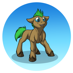 Size: 700x700 | Tagged: safe, artist:foxenawolf, oc, oc only, oc:epiphany path, changeling, earth pony, pony, fanfic:the growing years, fanfic art, female, filly, slit eyes, solo, unshorn fetlocks