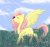 Size: 400x375 | Tagged: safe, artist:valiumangel, fluttershy, butterfly, pegasus, pony, happy, solo