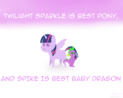 Size: 1000x800 | Tagged: safe, artist:bewegungslos, derpibooru import, spike, twilight sparkle, twilight sparkle (alicorn), alicorn, dragon, pony, best pony, female, mare, pointy ponies