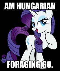 Size: 822x971 | Tagged: safe, artist:drawponies, rarity, pony, unicorn, image macro, meme, solo, tabitha st. germain, the strange mind of tabitha st. germain, voice actor joke