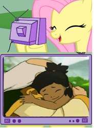 Size: 516x700 | Tagged: safe, fluttershy, pegasus, pony, a new spiritual age, baby, cute, daaaaaaaaaaaw, exploitable meme, iroh, korra, meme, obligatory pony, the legend of korra, tv meme