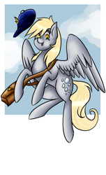 Size: 560x919 | Tagged: safe, artist:tardispony, derpy hooves, pegasus, pony, badge, con badge, cute, female, mare, post mare