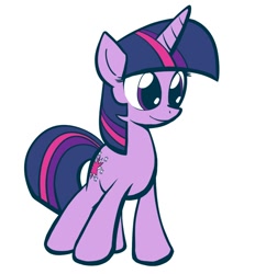 Size: 700x754 | Tagged: safe, artist:whatsapokemon, derpibooru import, twilight sparkle, pony, unicorn, female, horn, mare, purple coat, purple mane, solo