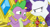 Size: 1278x698 | Tagged: safe, screencap, rarity, spike, dragon, pony, unicorn, inspiration manifestation, chariot, derp, hub logo