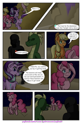 Size: 1200x1800 | Tagged: safe, artist:yogfan, applejack, fluttershy, pinkie pie, starlight glimmer, earth pony, pegasus, pony, comic:but i do now, comic, crossover, the legend of zelda