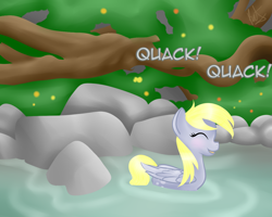 Size: 1250x1000 | Tagged: safe, artist:catopia26, derpy hooves, duck, duck pony, pegasus, pony, cute, derpy duck, female, lake, mare, quack, solo, swimming