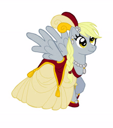 Size: 2768x3113 | Tagged: safe, artist:ironychan, derpy hooves, pegasus, pony, clothes, dress, female, mare, solo