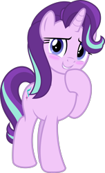 Size: 5039x8280 | Tagged: safe, artist:jhayarr23, starlight glimmer, pony, unicorn, absurd resolution, blushing, cute, female, glimmerbetes, mare, simple background, smiling, transparent background, vector