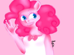 Size: 1032x774 | Tagged: safe, artist:galaxy-tales, pinkie pie, anthro, solo, uncanny valley