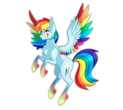 Size: 2212x1983 | Tagged: safe, artist:derpsonhooves, derpibooru import, rainbow dash, pegasus, pony, colored wings, female, flying, multicolored hair, multicolored wings, simple background, smiling, solo, transparent background