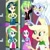 Size: 1080x1080 | Tagged: safe, derpibooru import, edit, edited screencap, screencap, applejack, indigo zap, lemon zest, pinkie pie, rainbow dash, sugarcoat, equestria girls, equestria girls (movie), alternate universe