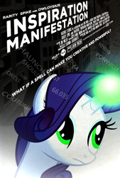 Size: 1280x1895 | Tagged: safe, artist:buckweiser, rarity, pony, unicorn, inspiration manifestation, inspirarity, movie poster, solo