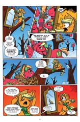 Size: 1040x1600 | Tagged: safe, idw, applejack, big macintosh, earth pony, pony, spoiler:comic, male, spanish, stallion, translation