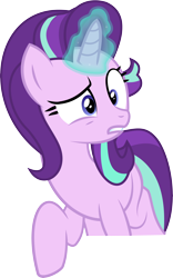 Size: 4134x6633 | Tagged: safe, artist:jdrus, starlight glimmer, pony, unicorn, absurd resolution, confused, glowing horn, simple background, solo, transparent background, vector