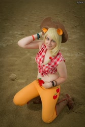 Size: 900x1349 | Tagged: safe, artist:blackbeebee, applejack, human, cosplay, irl, irl human, photo, solo