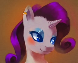 Size: 458x372 | Tagged: safe, artist:crookedtrees, rarity, pony, unicorn, bust, earring, portrait, solo