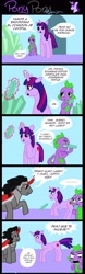 Size: 1026x3300 | Tagged: safe, artist:ah-hin, derpibooru import, king sombra, spike, twilight sparkle, dragon, pony, unicorn, :3, comic, crystal, spanish, translation