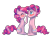 Size: 1521x1221 | Tagged: safe, artist:youngpegasister, bubble berry, pinkie pie, earth pony, pony, blushing, boop, rule 63, self ponidox