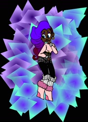 Size: 1280x1767 | Tagged: safe, artist:charliesenpai, rarity, human, dark skin, humanized, solo, undercut, why meph why