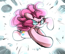 Size: 600x500 | Tagged: safe, artist:uc77, pinkie pie, earth pony, pony, ask hotblooded pinkie, female, mare, pink coat, pink mane, solo