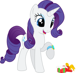 Size: 7851x7500 | Tagged: safe, artist:bioniclegahlok, artist:mactavish1996, rarity, pony, unicorn, absurd resolution, gem, hoofband, present, simple background, smiling, solo, transparent background, vector