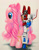 Size: 792x1008 | Tagged: safe, pinkie pie, earth pony, pony, crossover, riding, starscream, toy pony cavalry, transformers