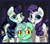 Size: 1600x1400 | Tagged: safe, artist:gasmaskfox, coloratura, lyra heartstrings, rarity, earth pony, pony, unicorn, female, grin, lidded eyes, looking at you, lyrararararara, mare, open mouth, rara, rarara, rarararara, smiling, squee, wide eyes