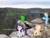 Size: 1024x769 | Tagged: safe, artist:didgereethebrony, derpibooru import, fluttershy, rainbow dash, rarity, oc, oc:didgeree, cliff, dialogue, irl, kanangra boyd national park, kanangra walls, mlp in australia, photo, ponies in real life