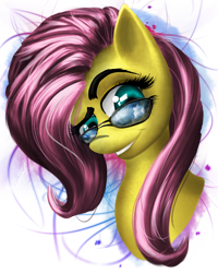 Size: 2500x3121 | Tagged: safe, artist:shorti1996, fluttershy, pegasus, pony, female, mare, solo, sunglasses