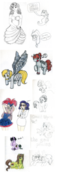 Size: 676x2044 | Tagged: safe, artist:nanivauva, applejack, derpy hooves, fluttershy, pinkie pie, rarity, oc, human, humanized