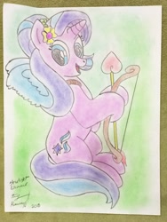 Size: 1500x2000 | Tagged: safe, artist:jerrykenway, starlight glimmer, pony, unicorn, cupid, solo, traditional art