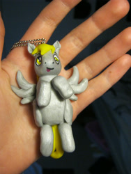 Size: 2736x3648 | Tagged: safe, artist:nanivauva, derpy hooves, pegasus, pony, craft, female, mare, necklace, sculpture
