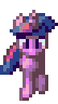 Size: 54x96 | Tagged: safe, artist:pix3m, derpibooru import, twilight sparkle, 16-bit, animated, lowres, pixel art, simple background, solo, sprite, tiny, transparent background, trotting, trotting in place