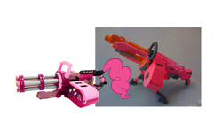 Size: 900x565 | Tagged: safe, artist:waldo-xp, pinkie pie, earth pony, pony, nerf, partillery, party cannon