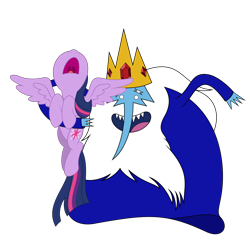 Size: 5000x5000 | Tagged: safe, artist:tzolkine, derpibooru import, twilight sparkle, twilight sparkle (alicorn), alicorn, pony, absurd resolution, adventure time, crossover, female, ice king, mare, simple background, transparent background, vector