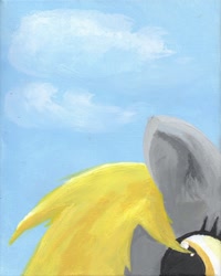 Size: 1024x1277 | Tagged: safe, artist:standardjim, derpy hooves, pegasus, pony, female, mare, solo, traditional art