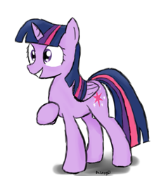 Size: 503x575 | Tagged: safe, artist:balrog63, derpibooru import, twilight sparkle, twilight sparkle (alicorn), alicorn, pony, female, mare, simple background, smiling, solo, wings