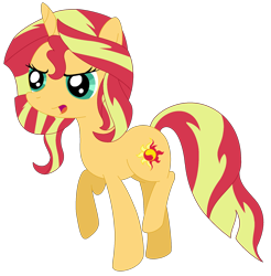 Size: 1932x1960 | Tagged: safe, artist:margaretlovez, sunset shimmer, pony, unicorn, simple background, solo, transparent background