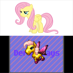Size: 2048x2048 | Tagged: safe, fluttershy, pegasus, pony, bootleg, fluttershy is not amused, google play, unamused