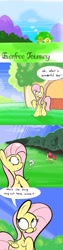 Size: 1280x5120 | Tagged: safe, artist:b-epon, artist:turtlefarminguy, apple bloom, fluttershy, earth pony, pegasus, pony, bloom n' shy, comic, female, filly, mare