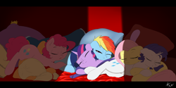 Size: 3600x1800 | Tagged: safe, artist:captainpudgemuffin, derpibooru import, applejack, fluttershy, pinkie pie, rainbow dash, rarity, twilight sparkle, cat pony, earth pony, pegasus, pony, unicorn, :o, butt pillow, captainpudgemuffin is trying to murder us, cuddle puddle, cuddling, cute, cuteness overload, cutie mark, daaaaaaaaaaaw, dashabetes, diapinkes, eyes closed, female, floppy ears, hnnng, horn, jackabetes, looking at you, mane six, mare, on side, pillow, pony pile, precious, prone, pure, raribetes, shadow, shyabetes, sleeping, smiling, snuggling, sweet dreams fuel, twiabetes, wink